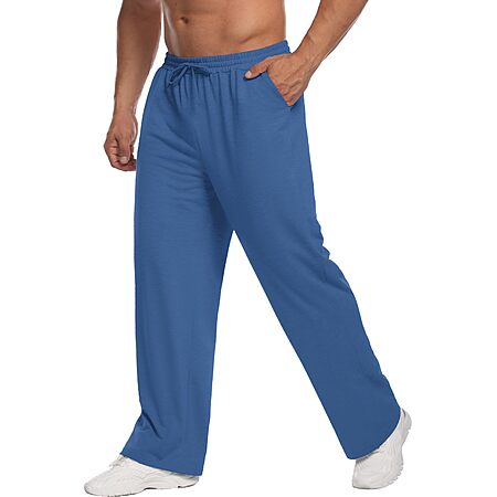 Deyeek Men's Sweatpants Open Bottom Baggy Sweat Pants for Men with Pockets