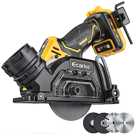 Ecarke Cordless Cut Off Tool Compatible with DeWalt 20V Battery,3" Circular Saw Brushless Motor with Blades