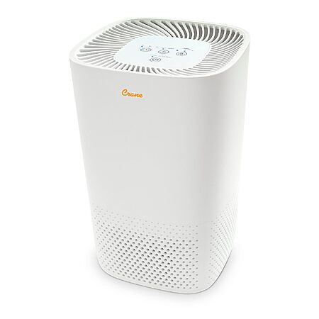 Crane Air Purifier with True HEPA Filter, UV Light, 250 Sq Feet Coverage, Timer Function, Sleep Mode, Washable Particle Filter, EE-5067