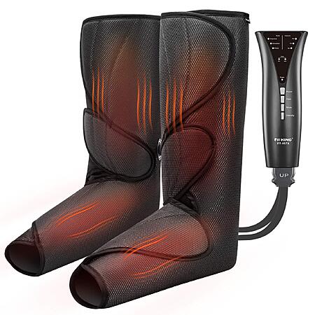 FIT KING Air Compression Leg and Foot Massager with Heat for Circulation