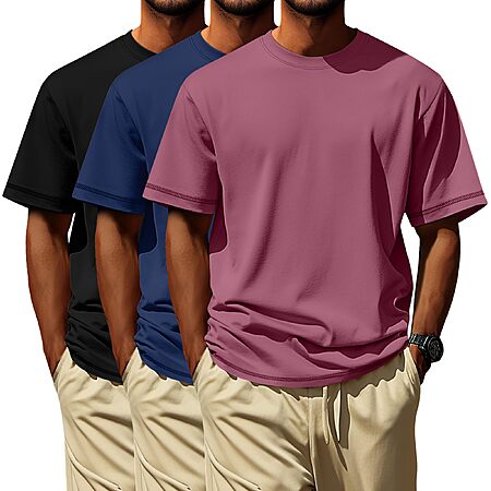 [Lightning Deal] Neer 3 Pack Big and Tall T-Shirts for Men L-7xl Tops