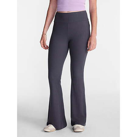 No Boundaries Ribbed Flare Pants, 32" Inseam, Women's XS-XXL