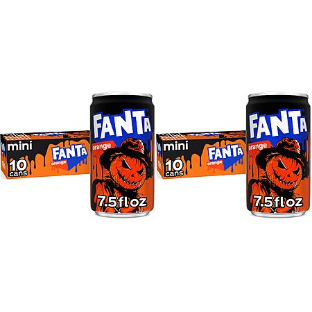 [S&S] Fanta Orange Soda Fruit Flavored Soft Drink, 7.5 fl oz, 20 Pack