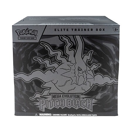 Pokemon Mega Evolution 5 Pitch Black Elite Trainer Box, 9 Booster Packs, Zarude