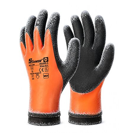 Schwer 100% Waterproof Winter Work Gloves Latex Coated, CR3302-1