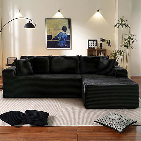 Muumblus Modular Sectional Couch, Modern Oversized L-Shape Boneless Cloud Couch for Living Room, No Assembly Required