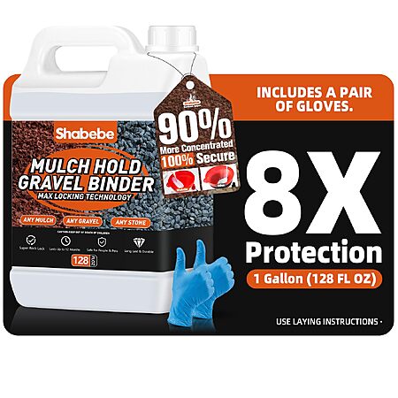 Shabebe Rock Glue for Landscaping, Gravel Binder 1Gallon Lasts Up to 2 Years