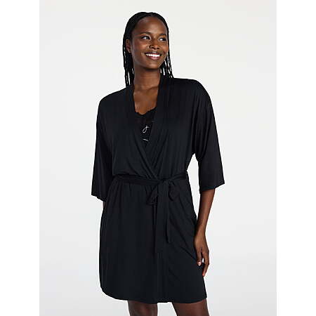 Joyspun Women’s Dreamy Soft Collection Knit Robe, Sizes 2X/3X