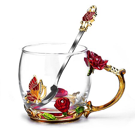 Tea Cup Glass Coffee Enamels Mug