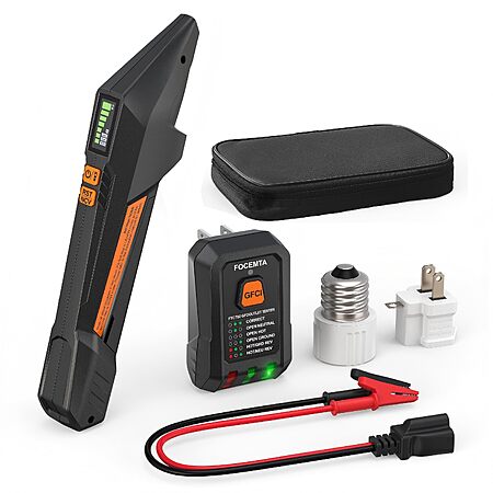 Focemta Circuit Breaker Finder & Outlet Tester, NCV Detection 90-135V AC