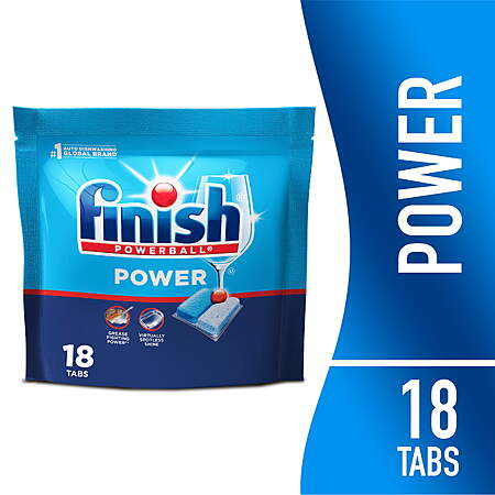 Finish Power Dishwasher Pods, No Pre-Rinse Dishwasher Detergent Tabs Soap, Deep Clean, 18 Count + $2 WMCB