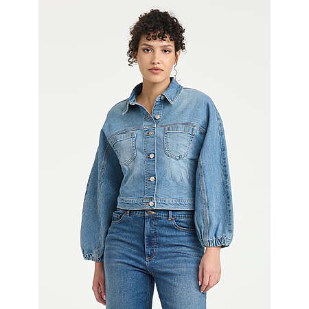 Sofia Vergara Women's Darted Denim Waist Jacket, Sizes XS-XXL