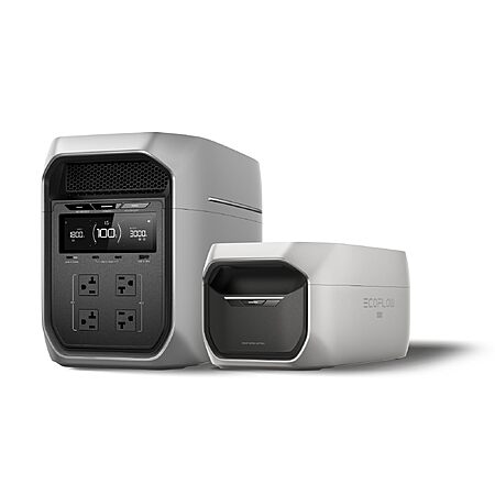 EF ECOFLOW DELTA 3 MAX Plus with Extra Battery, 4096Wh, 3000W Max Output