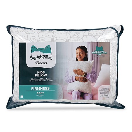 SquishPillow Kids Soft Bed Pillow and Pillowcase Machine Washable $9.99