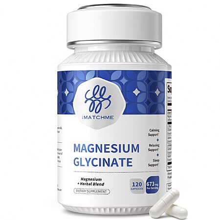 iMATCHME Magnesium Glycinate with L-Theanine, Chamomile & GABA 120 Capsules
