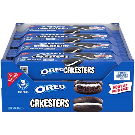OREO Cakesters Soft Snack Cakes, 8-3.03 oz Snack Packs