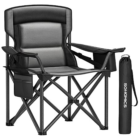 SONGMICS Folding Camping Chair, Max. Load Capacity 451.9 lb