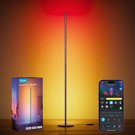 [Prime Day] Govee RGBIC Floor Lamp Basic, 1000lm LED Corner Lamp, Black