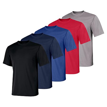 [Prime Day] Hanes Men's Cool Dri Performance Short Sleeve T-Shirts (5 Pack)