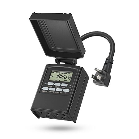 BN-LINK Outdoor 7-Day Programmable Timer Outlet, 2 Outlets