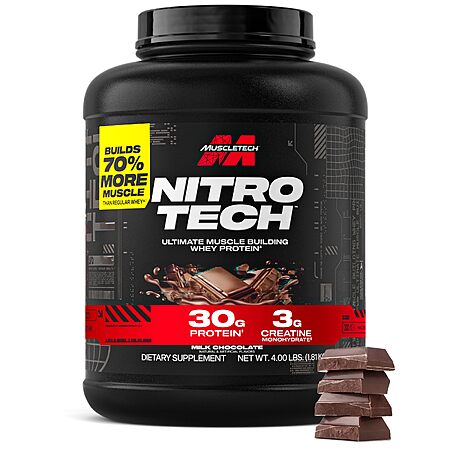[S&S]MuscleTech Whey Protein Powder (Milk Chocolate, 4LB) - 30g Protein