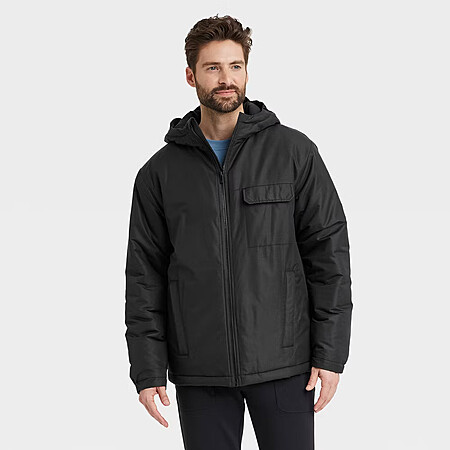 All In Motion Men's Winter Jacket Hooded Long Sleeve Side Pockets