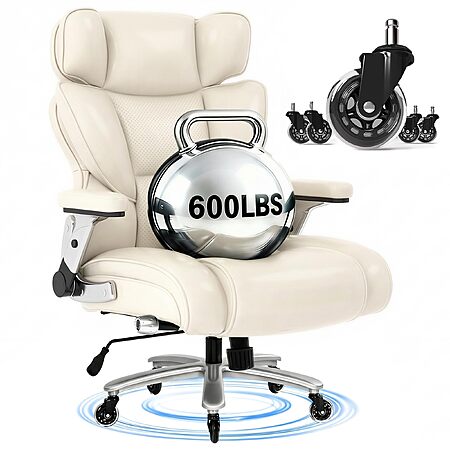 [Prime Day]FLEXISPOT 600lbs Big and Tall Office Chair for Heavy People, Heavy Duty Computer Desk Chair with Dynamic Lumbar Support 2D Armrest Blade Wheels
