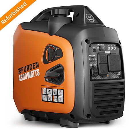 Certified Refurbished - Efurden 4300W Portable Inverter Generator Gas Quiet for Home Backup / RV Ready