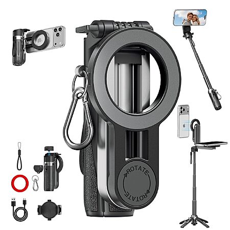 VigorLife 4-in-1 MagSafe-Compatible Selfie Stick w/ Tripod & Bluetooth Remote $15.95