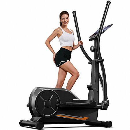 CURSOR Elliptical Exercise Machine, Elliptical Machine for Home with Hyper-Quiet Magnetic Driving System,8 Levels Resistance,Compact Elliptical