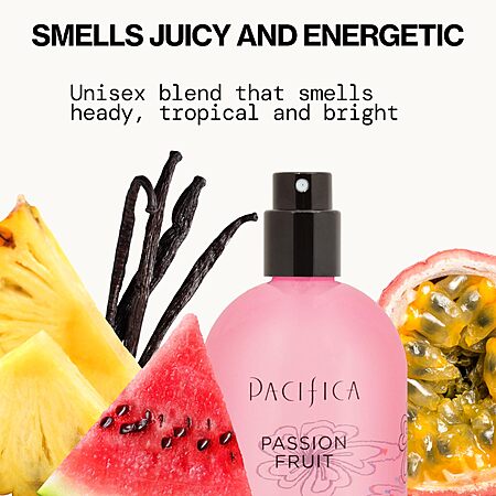 Pacifica Passion Fruit Perfume – Tropical Fruity Floral Clean Perfume for Women with Passionfruit, Pineapple & Vanilla (2 fl oz)