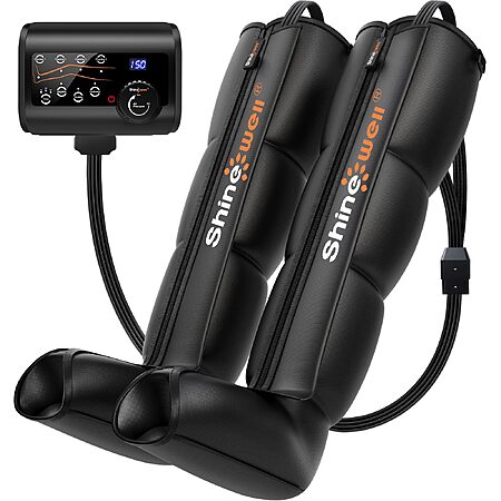 SHINE WELL Leg Recovery Compression System, Professional Foot and Leg Air Compression Boots