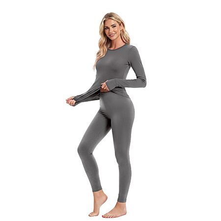 Ekouaer Thermal Underwear for Women Long Johns Base Layer Winter Clothes