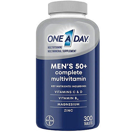 Costco Members- One A Day Men's 50+ Healthy Advantage Multivitamin, 300 Tablets
