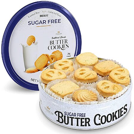 Sugar Free Butter Cookies 36 Count Traditional Danish Cookies