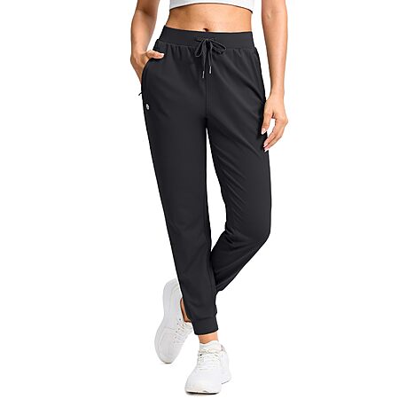 Joggers for Women with Zipper Pockets Workout Athletic Pants