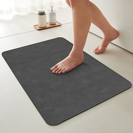 TYUU Thin Bath Mat, Small Bathroom Rugs Non Slip Washable