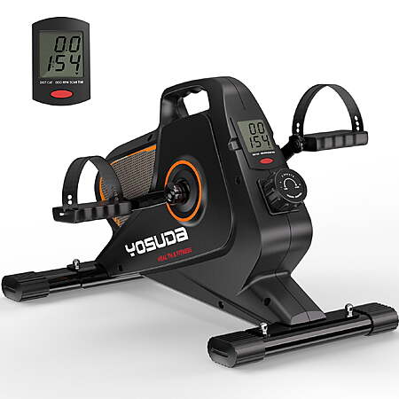 YOSUDA Under Desk Bike Pedal Exerciser - Magnetic Mini Exercise Bike for Arm/Leg Exercise, Desk Pedal Bike for Home/Office Workout