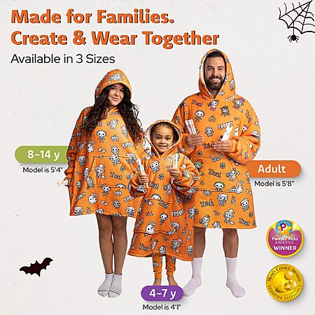 Craftikit Halloween Color Your Own Wearable Blanket for Women and Men