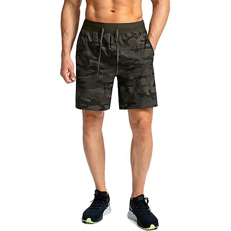 Soothfeel Men's Workout Athletic Shorts with 3 Pockets 7" Running Shorts