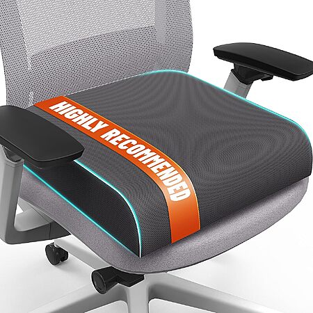 [Lightning Deal ] SweetSlubr Seat Cushion, Chair Pad, Memory Foam Tailbone Pain Relief