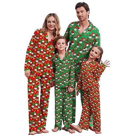 Ekouaer Family Christmas Pajamas Matching Pjs Sets for Women, Men and Kids
