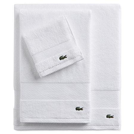 Lacoste Home Heritage Anti-Microbial Supima Cotton Bath Towel, 30" x 54"