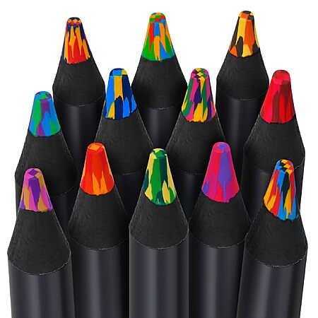 12 Colored Rainbow Pencils for Teen Girl Boys
