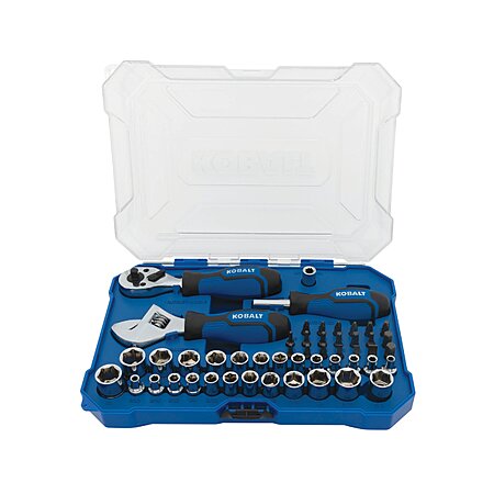 50-Pc Kobalt Stubby Standard (SAE) & Metric Mechanics Tool Set w/ Hard Case $25 + Free S&H