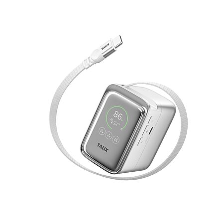 TALIX Laptop Power Bank, 20000mAh Portable Charger with 190W Total Output | Digital Display, 3-Port Fast Charging, Retractable Built-In Cable, 140W Single Port, Battery Pack