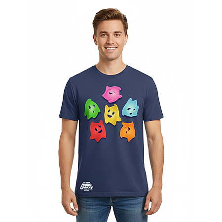 Nintendo Super Mario, Men's & Big Men's Graphic Tee, Lumas Around, Sizes S-3XL