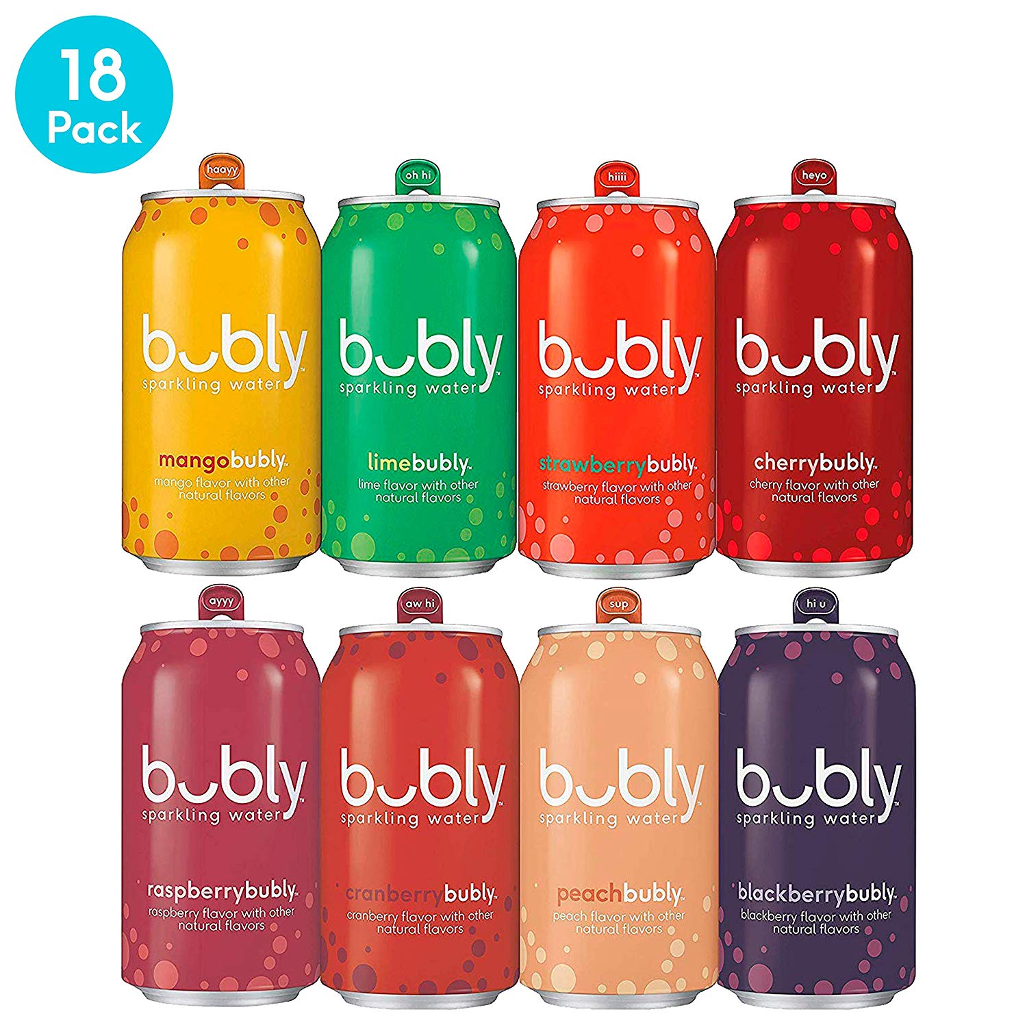 Bubly Sparkling Water, Berry Bliss Sampler, 12 Fluid Ounces Cans, (Pack of 18) for $5.32