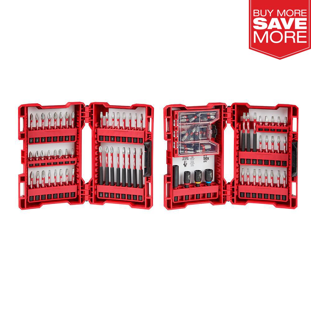 100-Piece Milwaukee SHOCKWAVE Impact-Duty Drill and Driver Bit Set $35