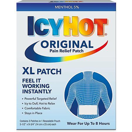 3-Count Icy Hot Original XL Pain Relief Patch for Back and Large Areas $0.96 w/ S&S + Free shipping w/Prime or on $35